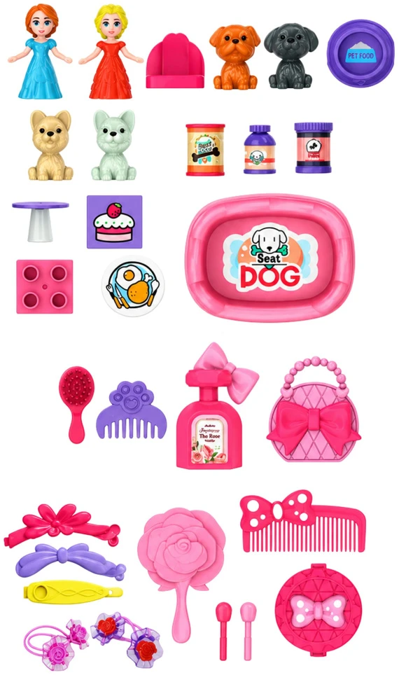 Lean Toys Konstruktorius „Princesės pilis“ su šviesos ir garso efektais, 52 dalių