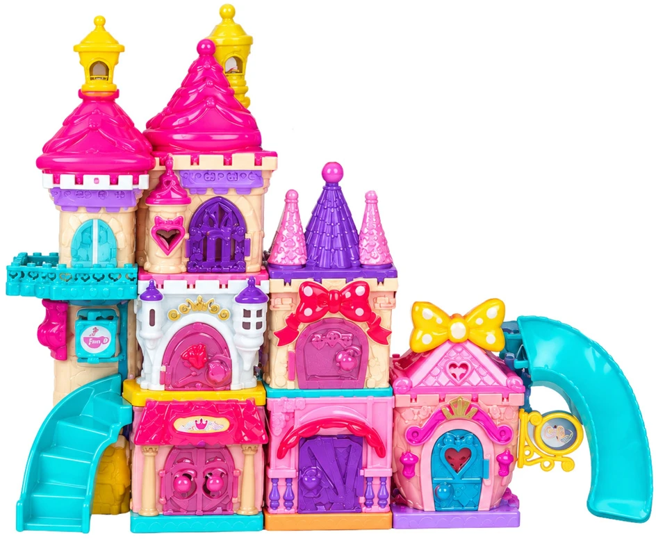 Lean Toys Konstruktorius „Princesės pilis“ su šviesos ir garso efektais, 52 dalių