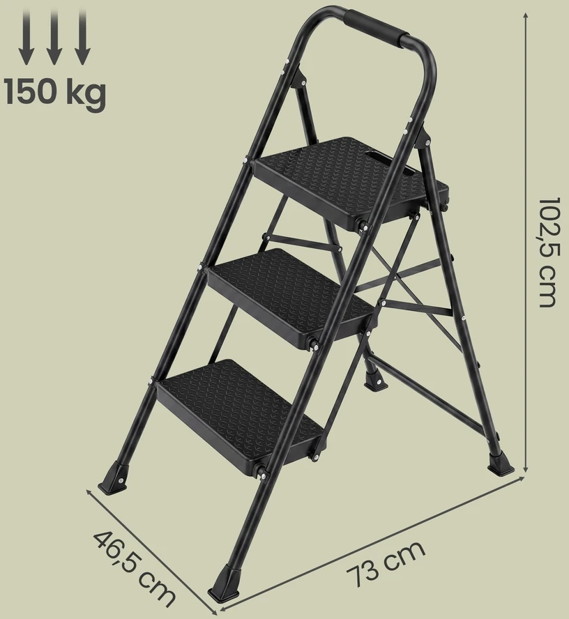 Songmics Kopėčios juoda