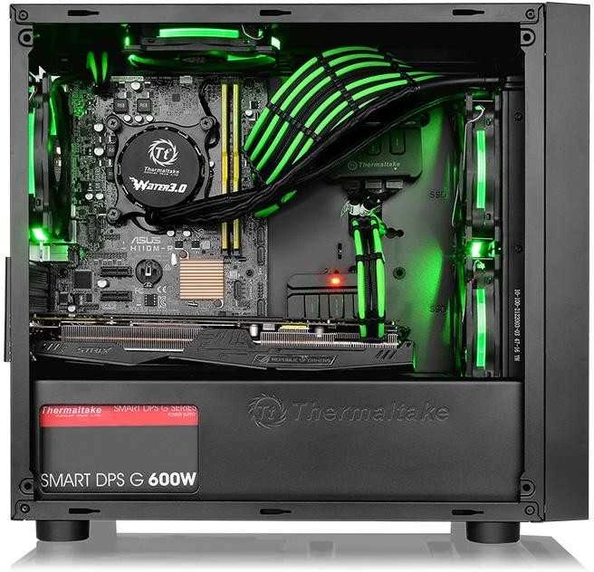 Housing Thermaltake Versa H17 Window CA-1J1-00S1WN-00 (Micro ATX, Mini ATX, juodos spalvos)
