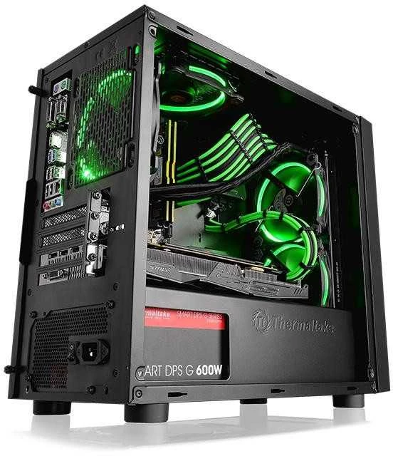 Housing Thermaltake Versa H18 Window CA-1J4-00S1WN-00 (Mini ITX, juodos spalvos)