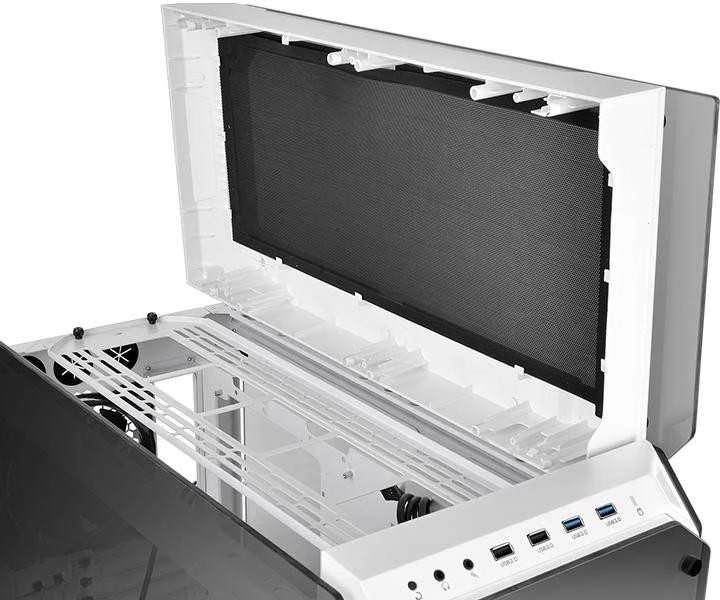 Thermaltake View 71 Riing grūdintas stiklas, sniegas
