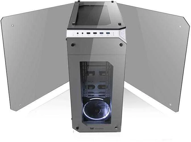 Thermaltake View 71 Riing grūdintas stiklas, sniegas