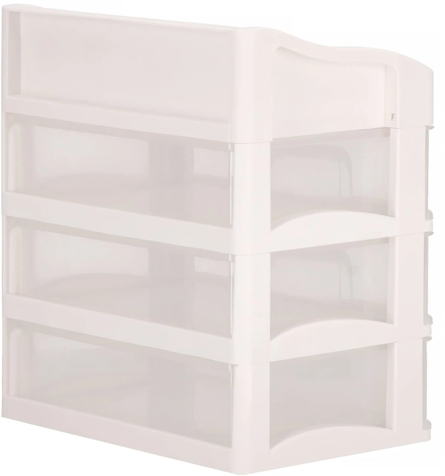 Springos Kosmetikos priemonių dėžutė BEAUTY BOX 3 DRAWERS OPEN CREAM