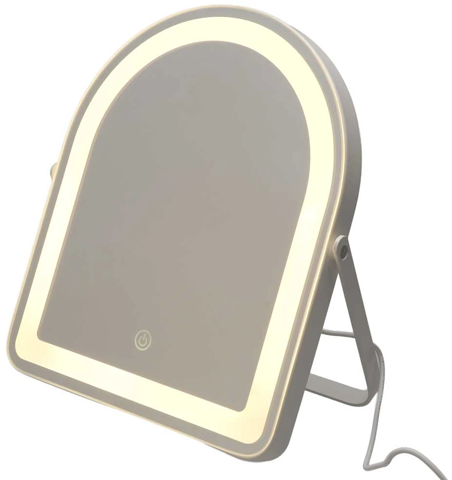 Kosmetinis LED veidrodis su jutikliniu valdymu, baltas, 31 x 26,5 cm