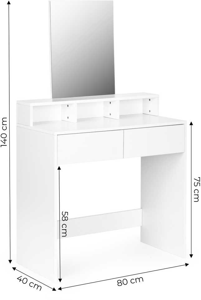 Modernhome Kosmetinis staliukas Modern Home PWJJDT0070, baltas