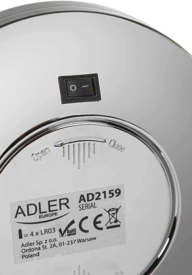 Adler | Veidrodis | AD 2159 | 15 cm | LED veidrodis | Chrome