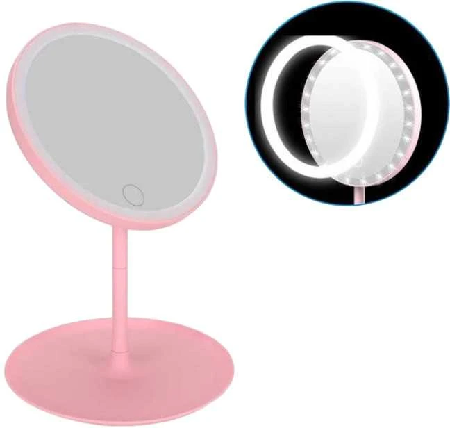Kosmetinis veidrodis su LED apšvietimu, 18 cm