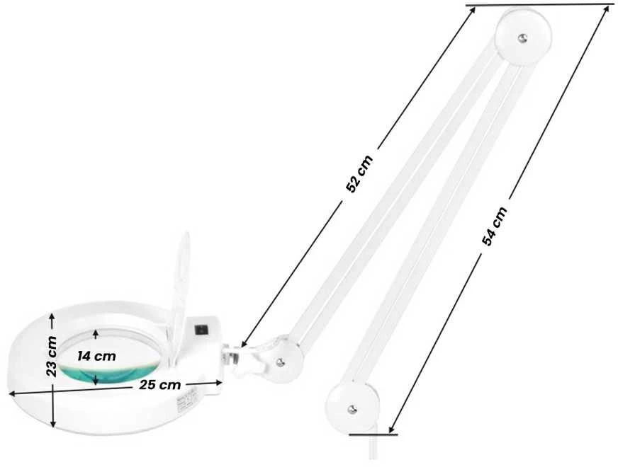 Activeshop Kosmetologinė lempa LED su lupa ir stovu 5D 12W