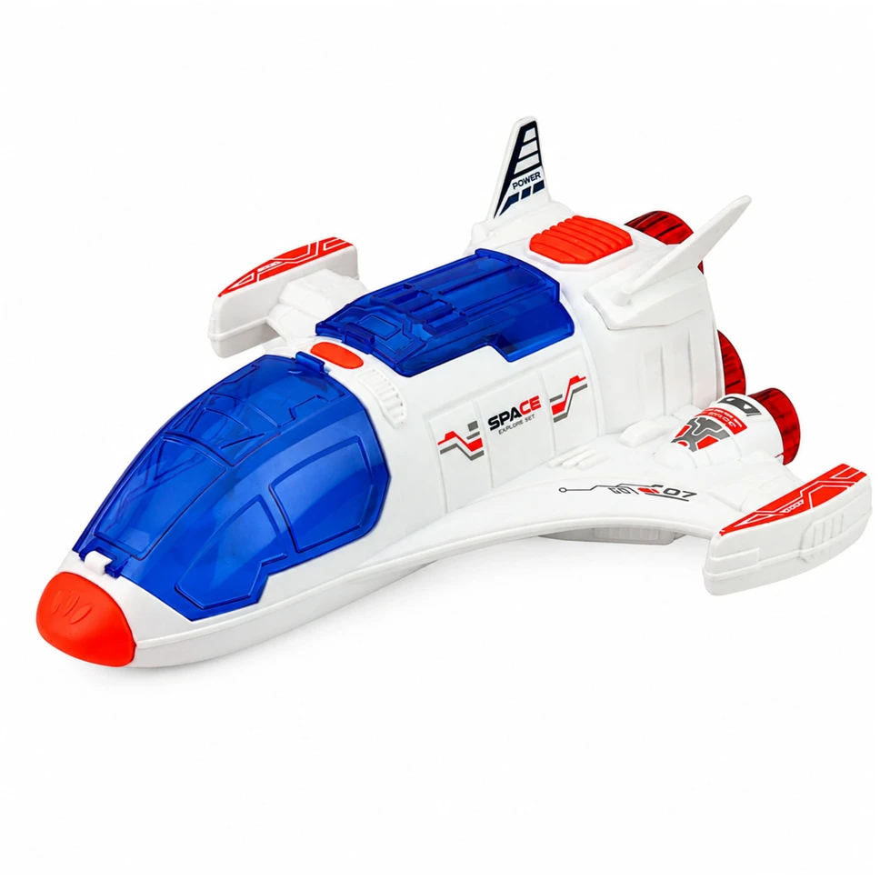 Lean Toys Kosmoso žaislų rinkinys su raketa ir marsaeigiu