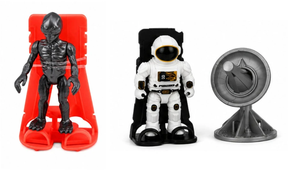 Lean Toys Kosmoso žaislų rinkinys su raketa ir marsaeigiu