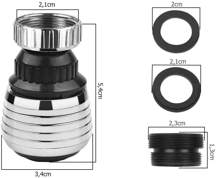 Krano perlatorius su judančia galvute (24 mm)