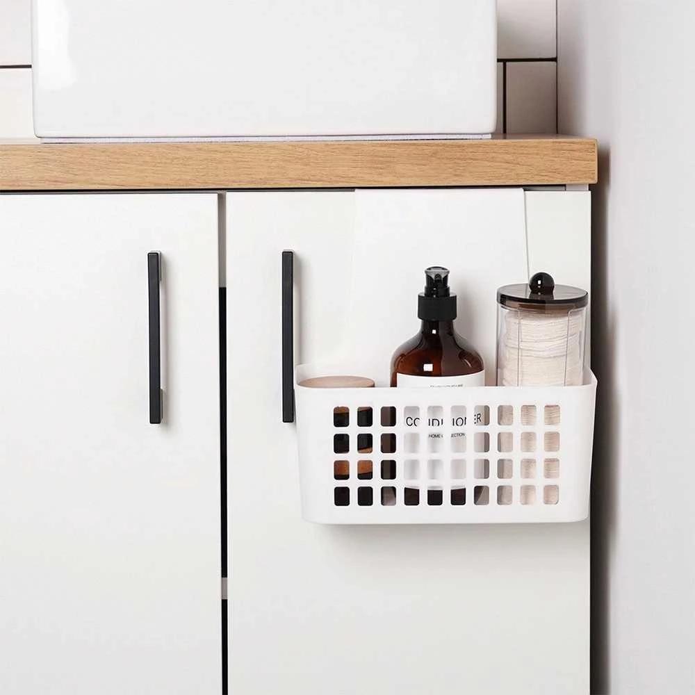 Excellent Houseware Buitinė organizatorius krepšys pakabinamas 23,5x10x24 cm balta