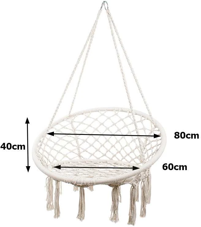 Boho stiliaus sūpynės 80 cm