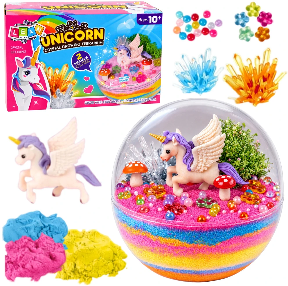 Lean Toys Kristalų auginimo rinkinys su terariumu ir apšvietimu