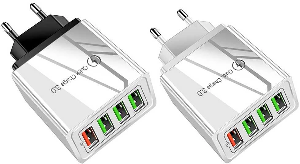 Kroviklis su 4 USB jungtimis ir Quick Charge 3.0