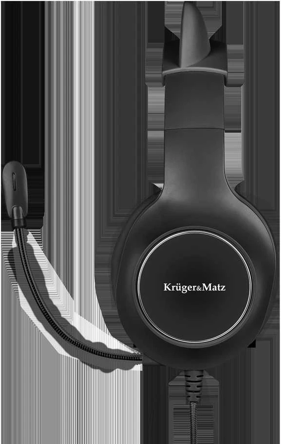 Kruger & Matz žaidimų ausinės vaikams Street Kids Gamer - juodos