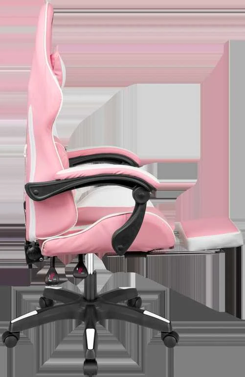 Kruger & Matz GX-150 žaidimų kėdė Balta ir rožinė