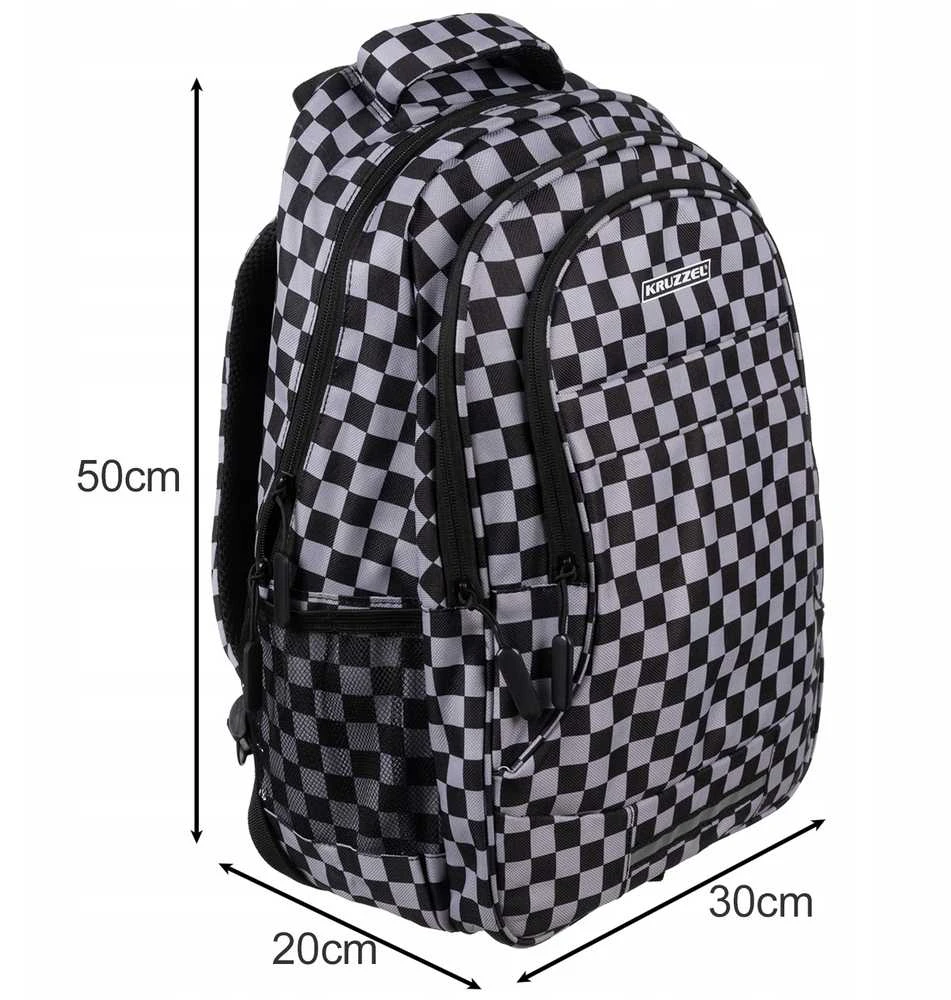 Backpack 30L - checkerboard Kruzzel 24531