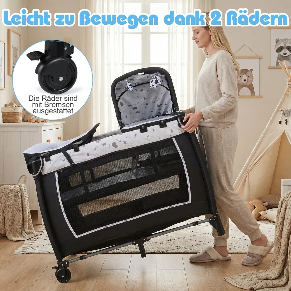 Kūdikio kelioninė lovelė smėlinė