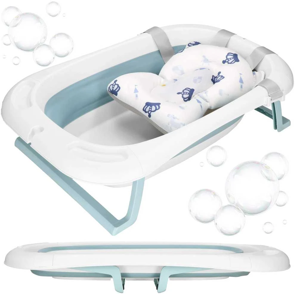 Kūdikio vonelė Springos SB0063, sulankstoma, su termometru ir pagalve, 35 L