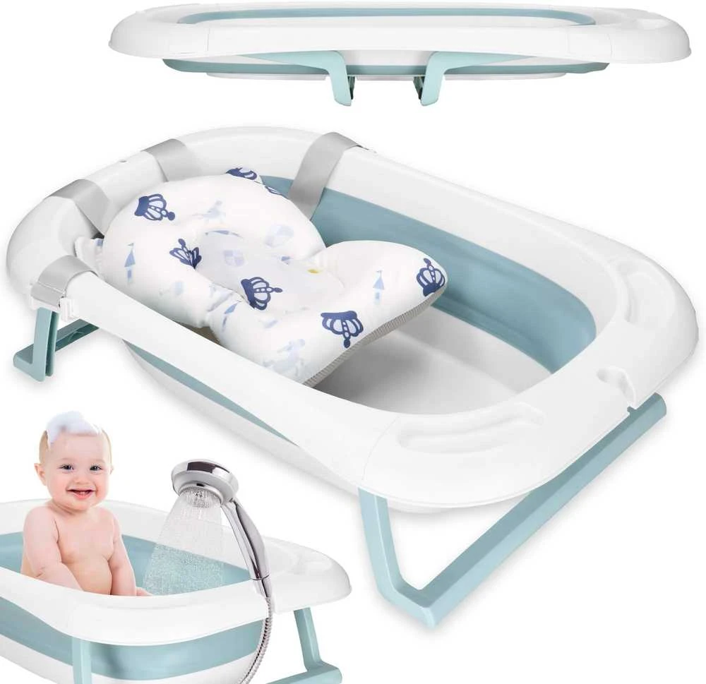 Kūdikio vonelė Springos SB0063, sulankstoma, su termometru ir pagalve, 35 L