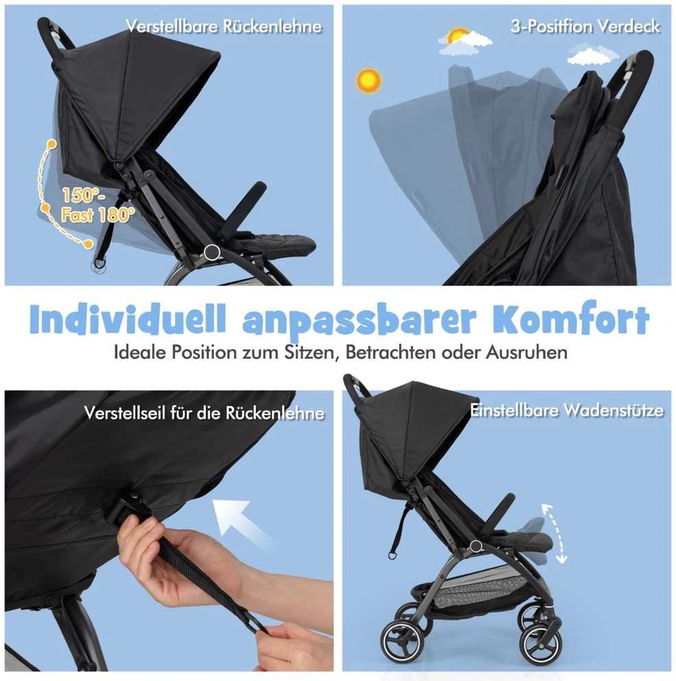 Kūdikių vežimėlis juodas