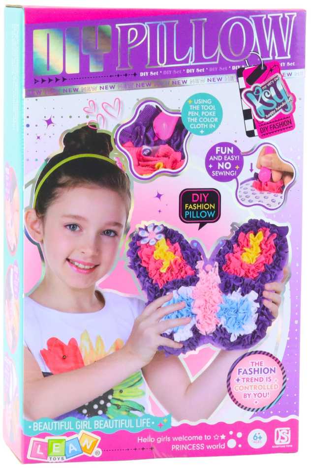 Lean Toys Kūrybinis rinkinys siuvimo pagalvė drugelio formos