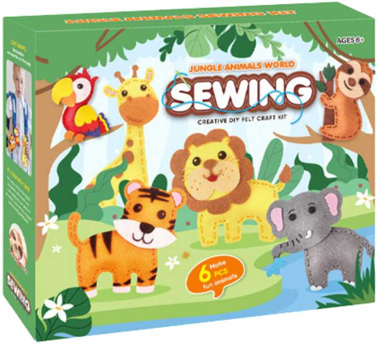 Lean Toys Kūrybinis siuvimo rinkinys 6vnt.