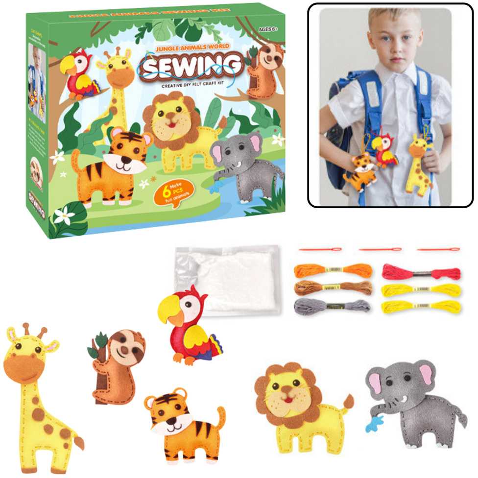 Lean Toys Kūrybinis siuvimo rinkinys 6vnt.