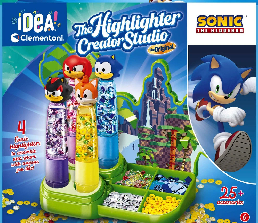 Clementoni Kūrybinis žymeklių gamybos rinkinys „Sonic“, 4 vnt.