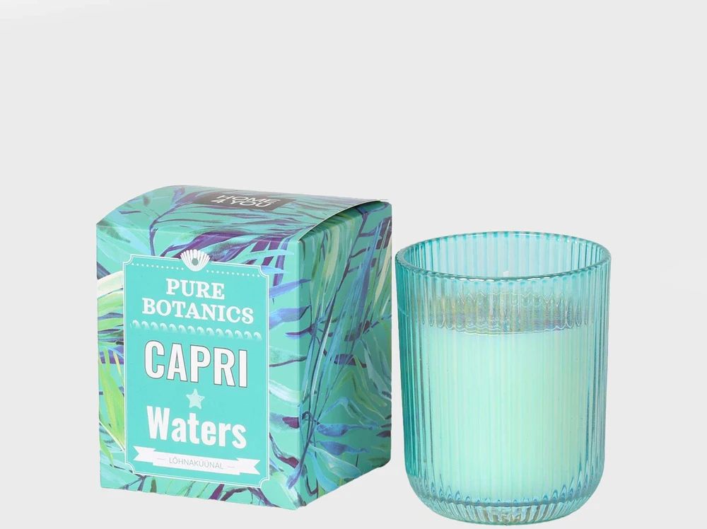 Home4You Žvakė „PURE BOTANICS“, skersmuo 7,5 x aukštis 9,5 cm, „Capri Waters“