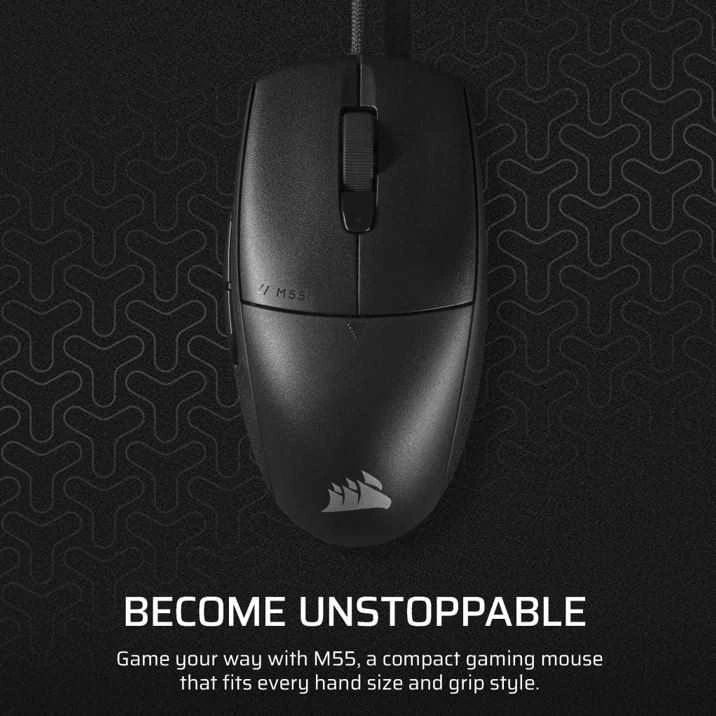 CORSAIR M55 Pelė žaidimams su laidu 16000 DPI Juodas