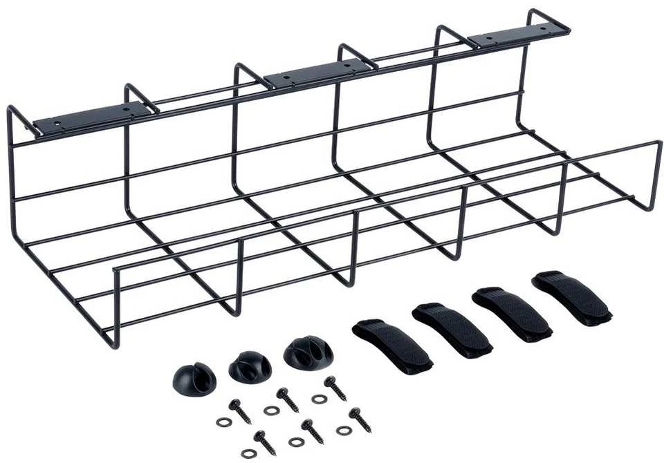 Laidų dėklas Vilde 43x17x10 cm juodas metalinis