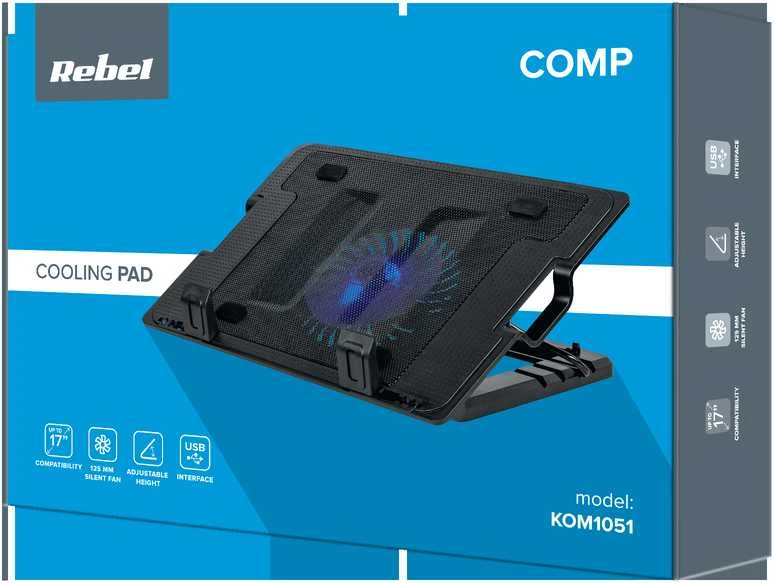 Rebel nešiojamojo kompiuterio aušinimo padas 14-17"
