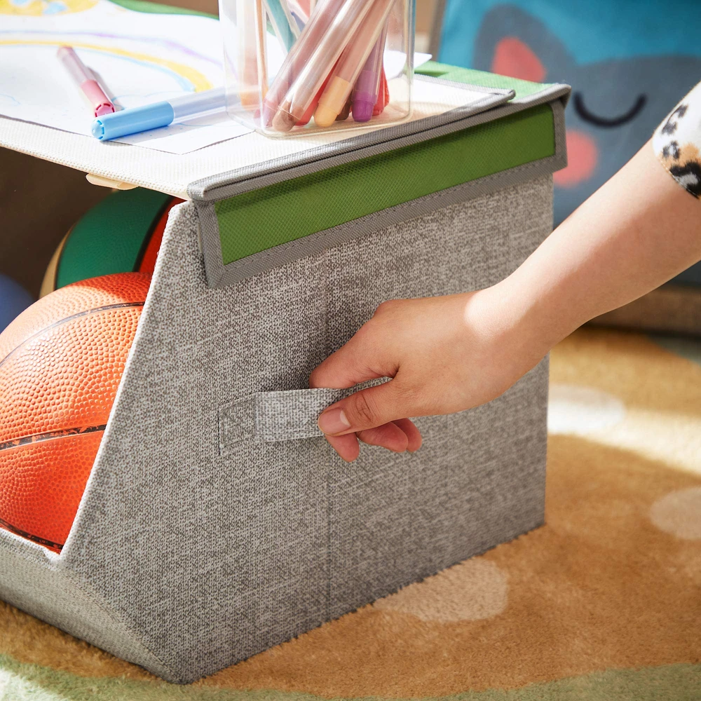 Songmics 3er Set Stoffboxen mit Deckel für Kinder