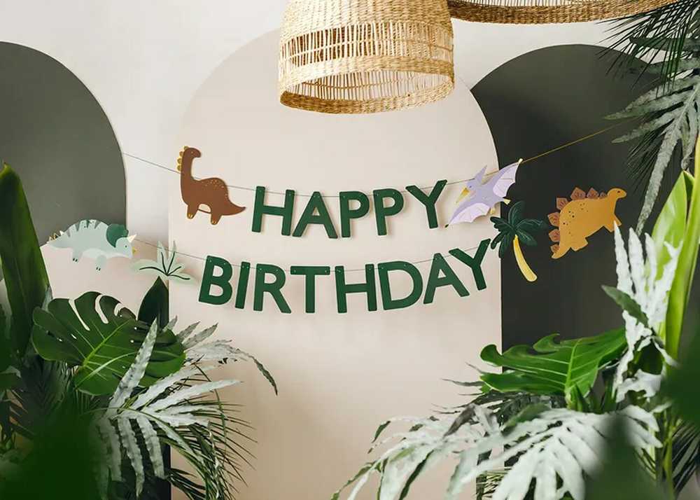 PartyDeco Girlianda Dinozaurai