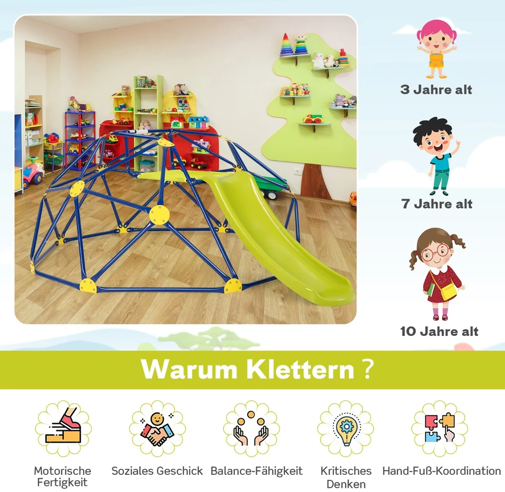 Laipiojimo kupolas su čiuožykla (žalia)