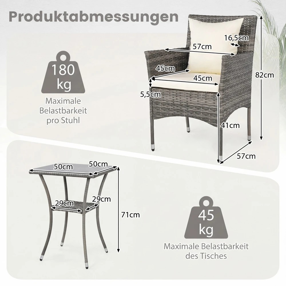 Lauko baldų komplektas 3 vnt.