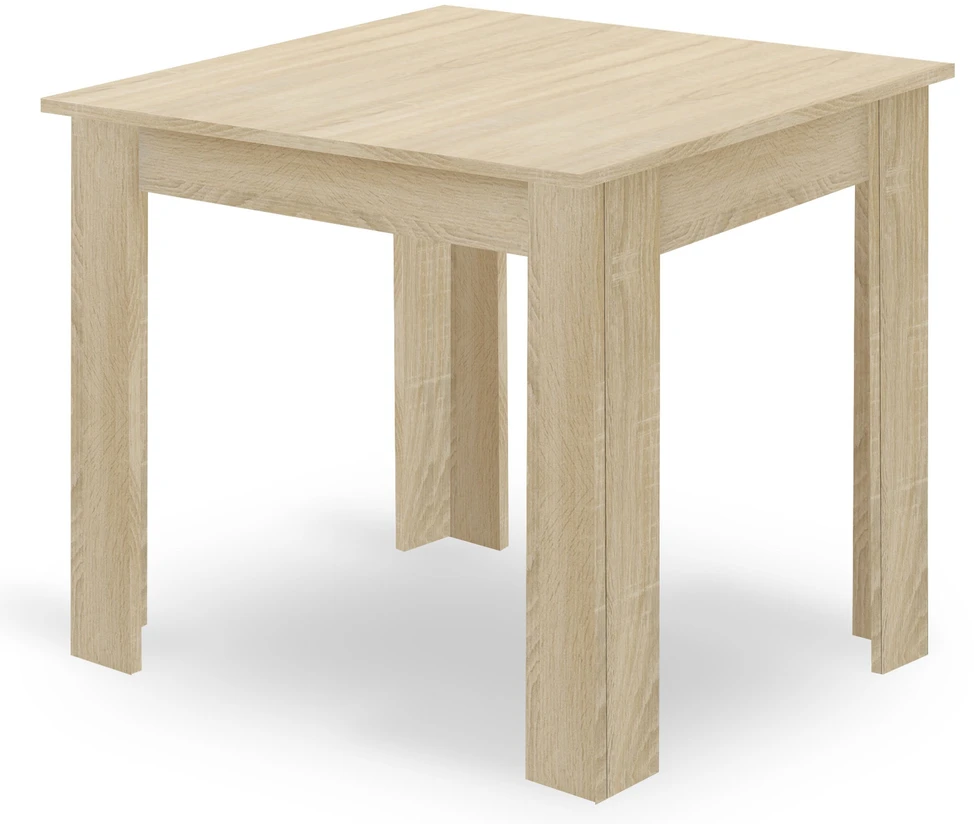 Lauko baldų komplektas Valora Baldų komplektas su 4 kėdėmis, ąžuolo sonomos ir juodos spalvos, 80 × 80 × 75 cm