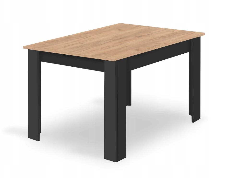 Lauko baldų komplektas Leobert Baldų komplektas su 4 kėdėmis, Craft ir juodos spalvos, 120 × 80 cm