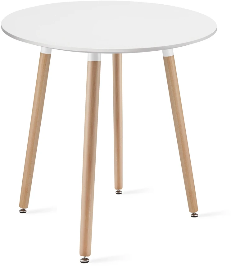 Lauko baldų komplektas Valora Baldų komplektas su apvaliu KAMI stalu ir 2 WAT kėdėmis, baltas/pilkas, Ø 60 × 74 cm, 3 vnt.