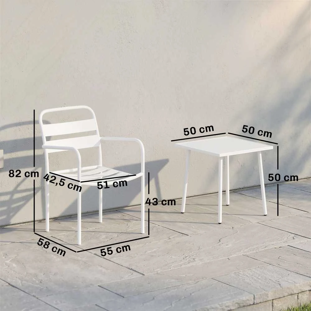 Lauko baldų komplektas Bistro rinkinys 50×50 cm 3 vnt.