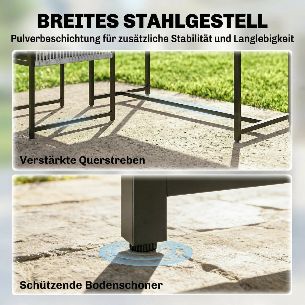 Lauko baldų komplektas Lauko valgomojo komplektas 120x120 cm 5 vnt.