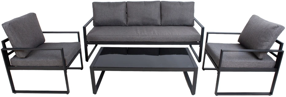 Lauko baldų komplektas Home4You Sodo baldų komplektas LEIPZIG stalas, sofa, 2 kėdės