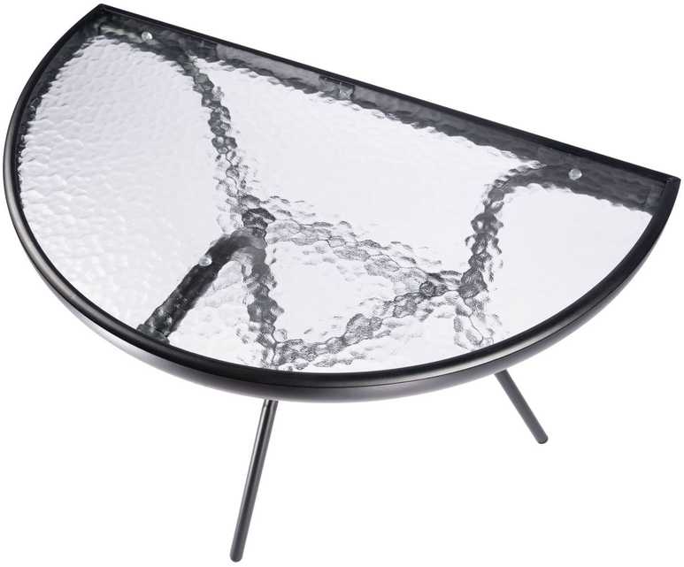Bauerkraft Praktiškas stiklinis sodo stalas 70x40 cm