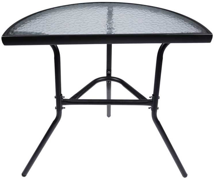Bauerkraft Praktiškas stiklinis sodo stalas 70x40 cm