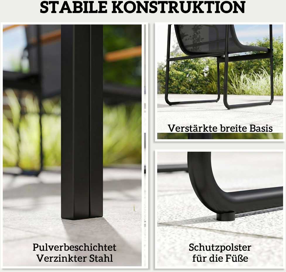 Lauko baldų komplektas Sodo baldų komplektas 150 x 80 cm 7 vnt.
