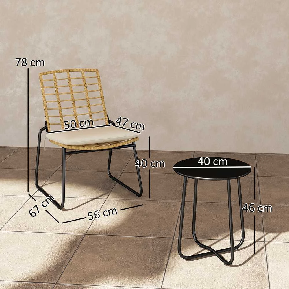 Lauko baldų komplektas Sodo baldų komplektas 56 × 67 × 78 cm