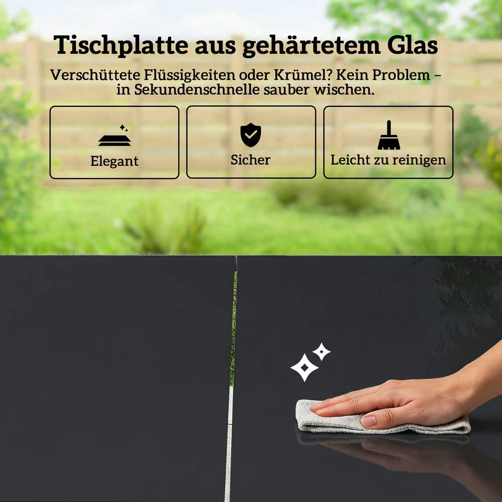 Lauko baldų komplektas Sodo baldų komplektas 150 x 80 cm 7 vnt.